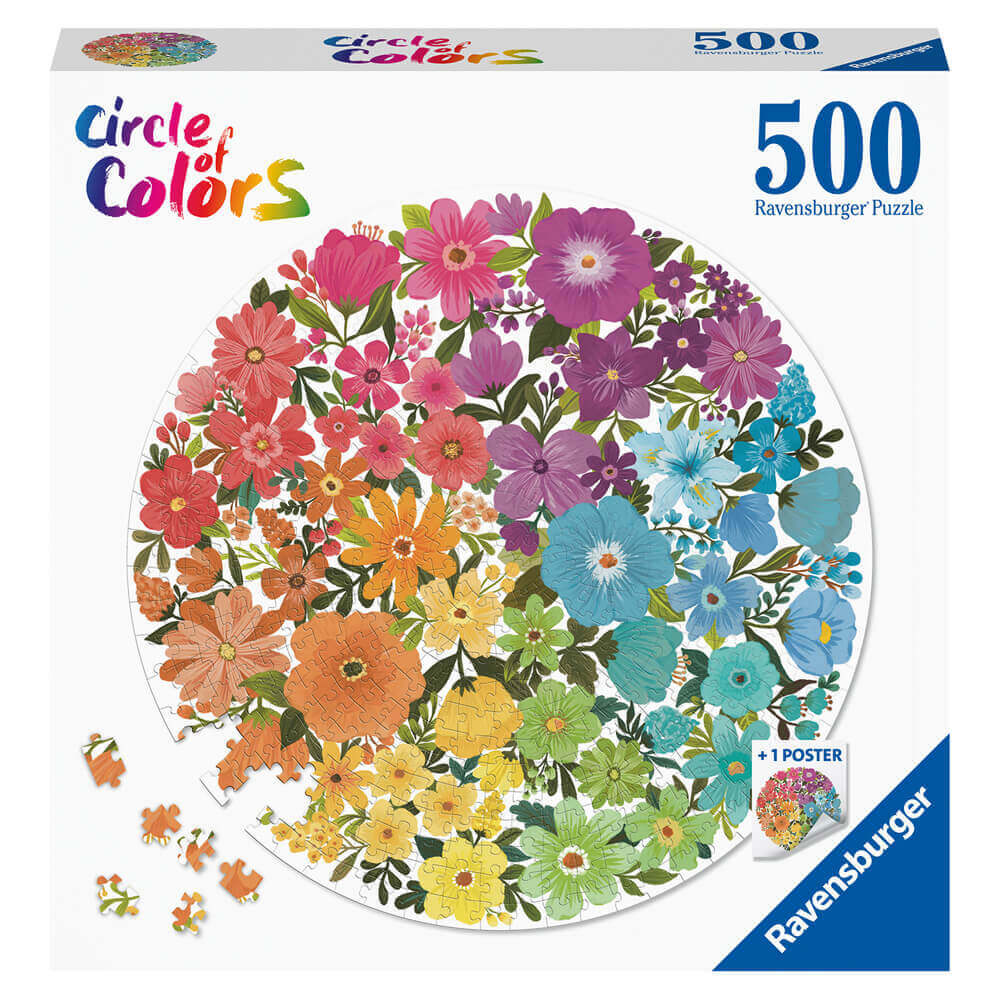 Ravensburger Puzzle Flowers Circular - 500 Pieces